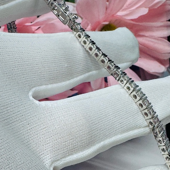 🍬$750 COTTON CANDY ITALIAN 925S TENNIS NECKLACE - Picture 7 of 13